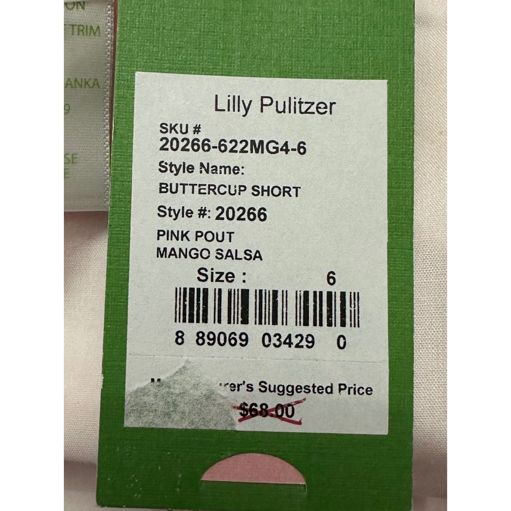 Lilly Pulitzer Buttercup Short Mango Salsa Floral Scallop Hem Size 6 NWT! - Picture 8 of 8